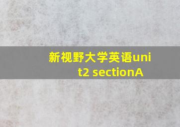 新视野大学英语unit2 sectionA